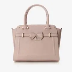 サマンサベガ アクセントリボントートバッグ ピンクベージュ