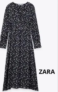 ZARA 花柄ロングワンピース