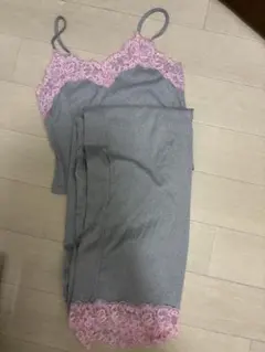 レース付き キャミソール ロングパンツ ルームウェア セットアップのサムネイル