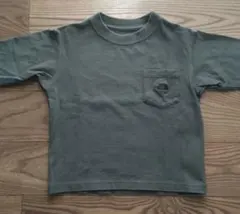 ノースフェイス キッズ 110 カーキ ロンT