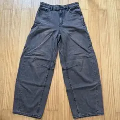 GU バレルレッグジーンズ ブラウン L