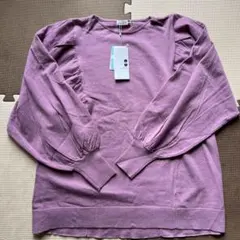 新品未使用eur3 袖口ゆったりニット　ピンク　春物　XL 大きいサイズのサムネイル