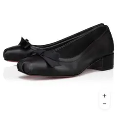 Christian Louboutin 黒 リボン付きパンプス