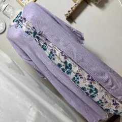 極美品　メルロー　ロング丈　シアー　カーディガン　羽織りのサムネイル