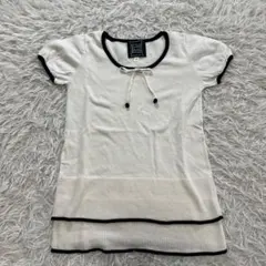 【美品】Cynthia Rowley 半袖バイカラーニット サマーニット M