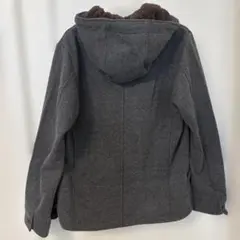 グレー フード付き ダッフルコート
