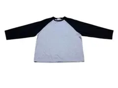 長袖Tシャツ グレー/ブラック ラグラン袖