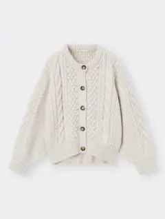 【GU】ケーブルコクーンカーディガン(長袖)