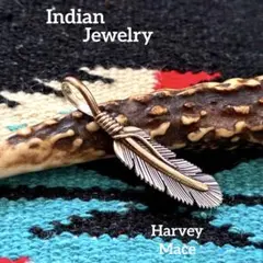 Indian Jewelry ハーヴィーメイス　シルバー12KGF フェザーのサムネイル