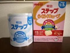 明治 ステップ　ミルク缶(800g)+ らくらくキューブ(200ml×20袋)のサムネイル