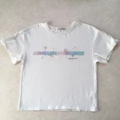 ホワイト プリント Tシャツ　165のサムネイル