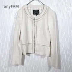 anyFAM ツイードジャケット ノーカラー セレモニー フォーマル 入学式