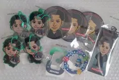 山下健二郎 カラビナ ダイカット 千社札キーホルダー 10点セット