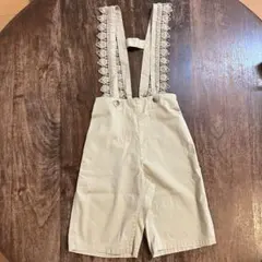 サスペンダー付きワイドパンツ 110