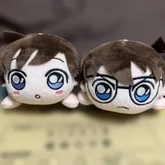 名探偵コナン 寝そべりキーチェーンマスコット 2点セット 工藤新一
