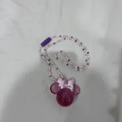 ディズニー　ミニーちゃん　光るペンダント