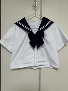 セーラー服 コスプレ 制服風 Lサイズ リボン付き プリ 撮影」