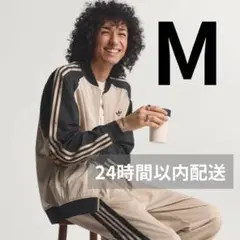 adidas メッシュ ジャージ Mサイズ ベージュ/ブラック - メルカリ
