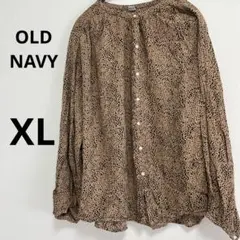 ✨1点もの✨【XL】OLD NAVY レオパード柄 長袖シャツ レディース
