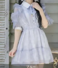R lab store ROJITA 花柄ワンピース ブルー サイズfree