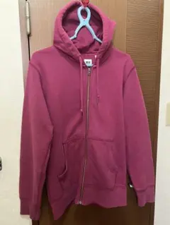 パープル フルジップ UNIQLO パーカー