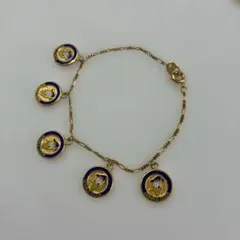 ドナルドダッグチャーム　ゴールドチェーンブレスレット　ヴィンテージ