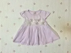 プティマイン お花モチーフ チュール Tシャツ チュニック