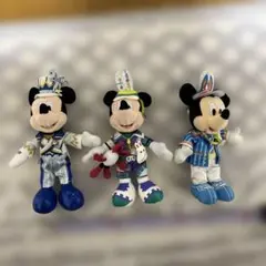 Disney ミッキーマウス ぬいぐるみバッジ 3点セット
