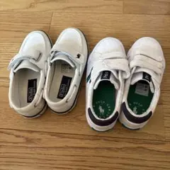 Polo Ralph Lauren ホワイトデッキシューズ　と白スニーカー 2足