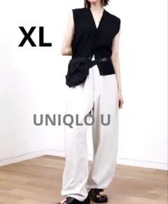 UNIQLO U ウォッシャンブルボタンダウンニットベスト　ブラックXL 完売