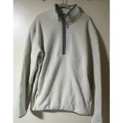 UNIQLOハーフジップフリース　メンズM サイズ　　オフホワイト