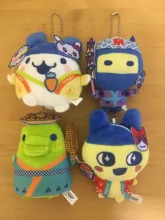 たまごっち　ボールチェーン付きぬいぐるみ　もぐもぐおまつりわっしょい！　全4種