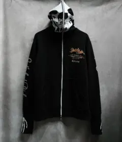 y2k　00s　archive　フルジップスカルパーカー　M　ドクロ　グランジ