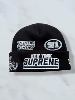 美品 Supreme New York ニット帽 ビーニー ブラックのサムネイル