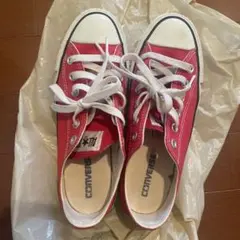 Converse レッド ローカット スニーカー 値下げしました