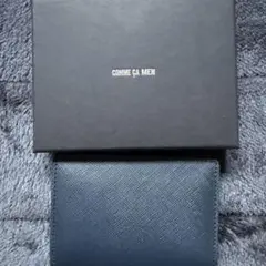 COMME CA MEN サフィアーノレザーネイビー カードケース