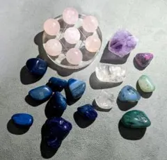 天然石セット（ローズクォーツ・アメジストなど）
