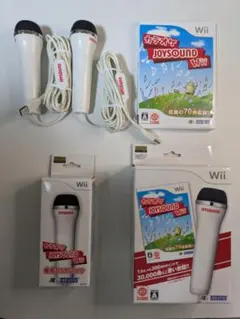 Wii本体＋カラオケマイク2本＋JOYSOUNDソフト2枚 カラオケJOYSOUND Wii専用USBマイク - ライセンス商品 - Wii