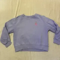 GU トレーナー　140 パープル　カップケーキ刺繍