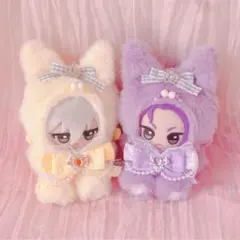 b227 ぬい服 12cm ちびぐるみ 着ぐるみ おすわり 悪魔のねこセット