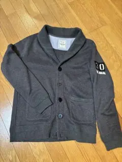 ROIAL グレー カーディガン Lサイズ U.S. ROYAL刺繍