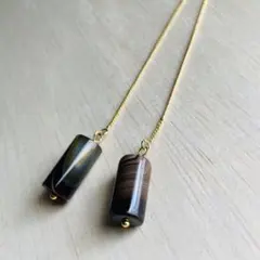 天然石　アゲート　アメリカンピアス