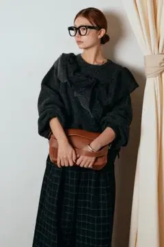 期間限定SALE❤アシンメトリーフリルニットトップス エシカ　　ニット