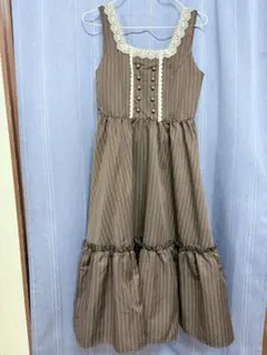 しまむら 青木美沙子 ジャンパースカート S ブラウン