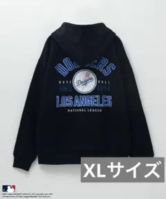 【MLB公式】ドジャース サガラ刺繍ロゴ付き フルジップパーカー XLサイズ