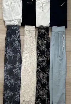 きれいめ　フェミニン ❤︎ 白　黒　水色　他　花柄　パール　美人百花　まとめ売り