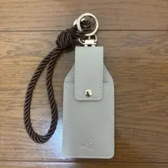 グレー 合成皮革 ハンドクリームケース