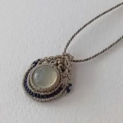 ​【ハンドメイド】マクラメ編み 天然石 ネックレス