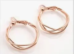 Cream dot. ワイヤーフープピアス ピンクゴールド