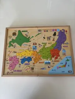 木製日本地図パズル 知育玩具